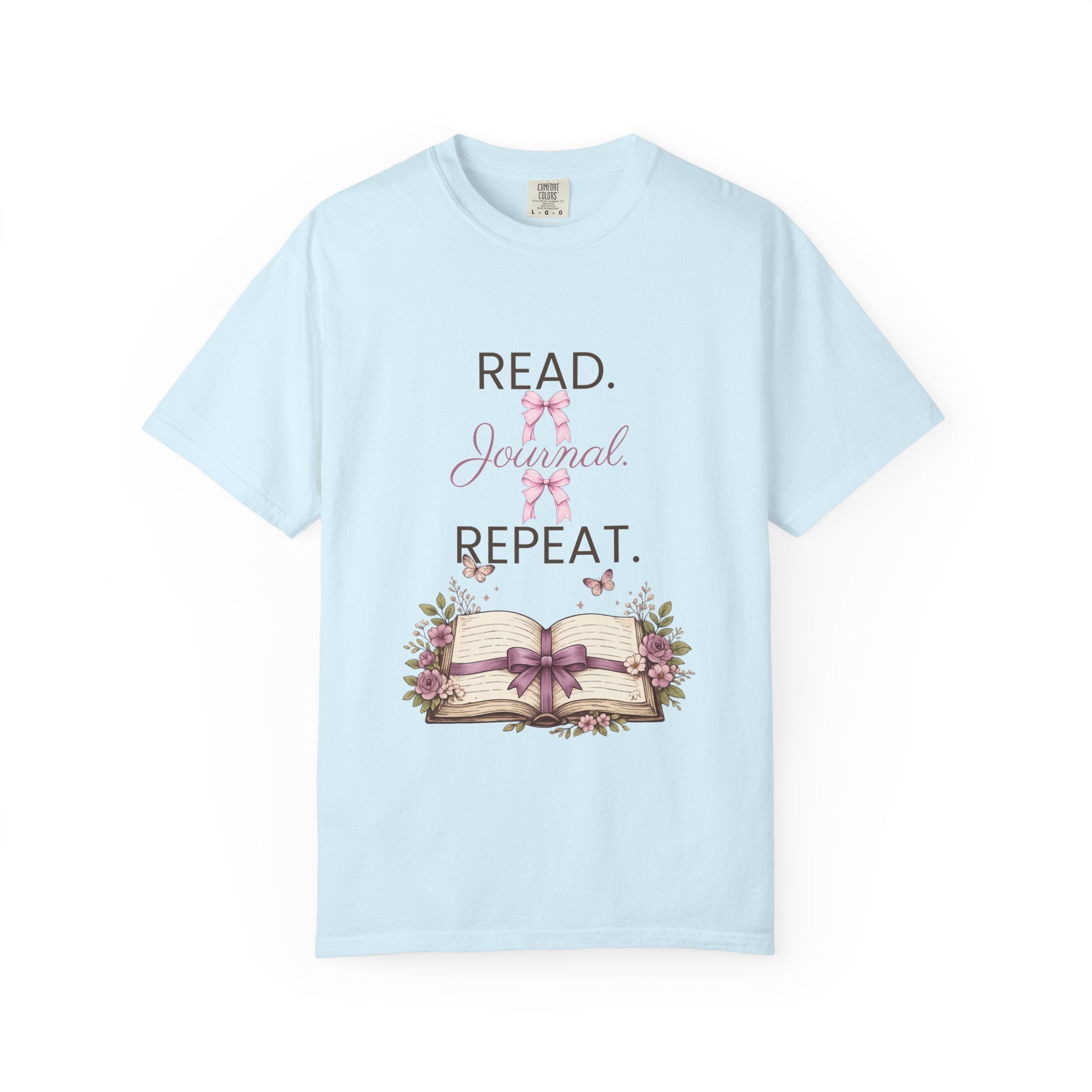 Floral Booklover Tee | Read Journal Repeat Book Lover T-Shirt