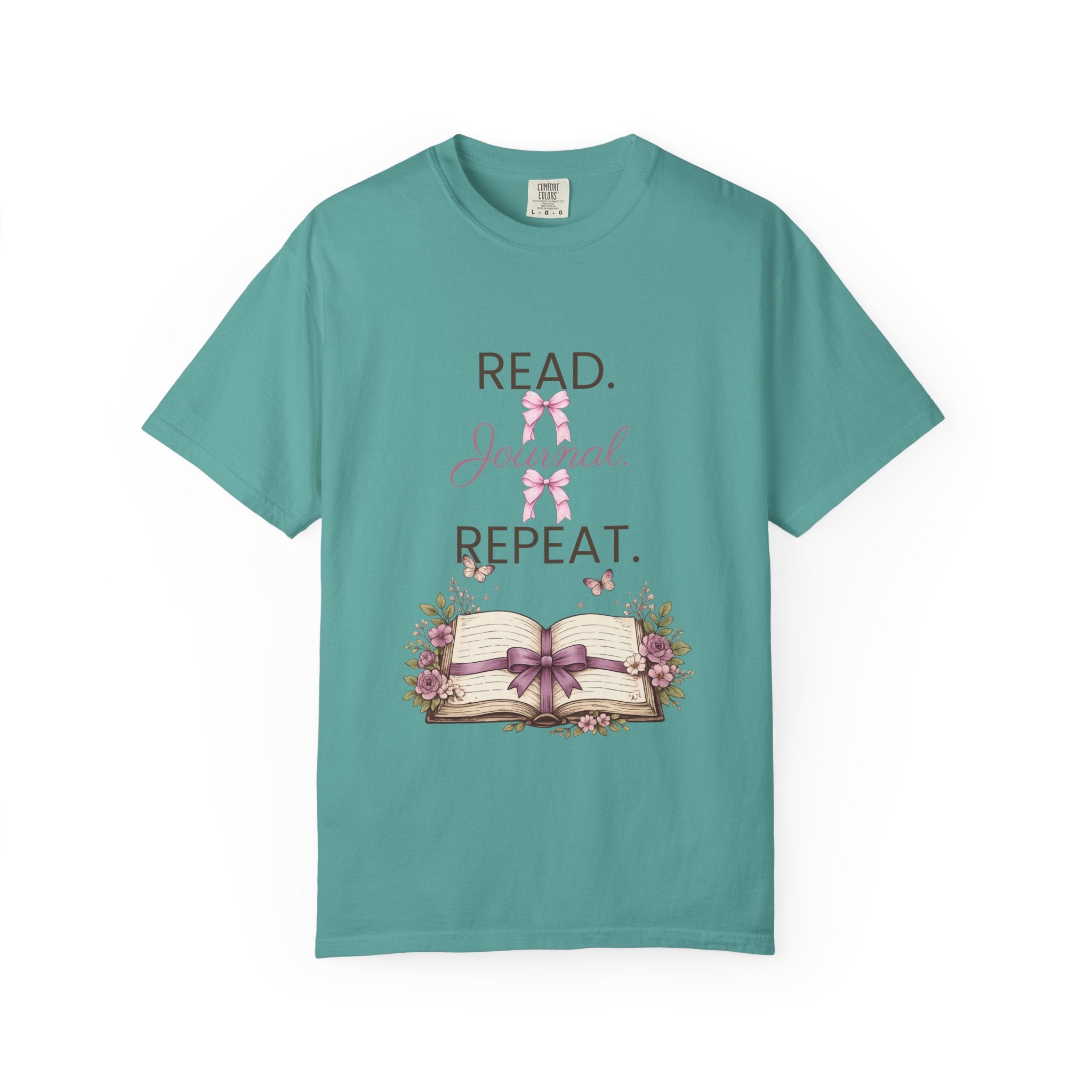 Floral Booklover Tee | Read Journal Repeat Book Lover T-Shirt
