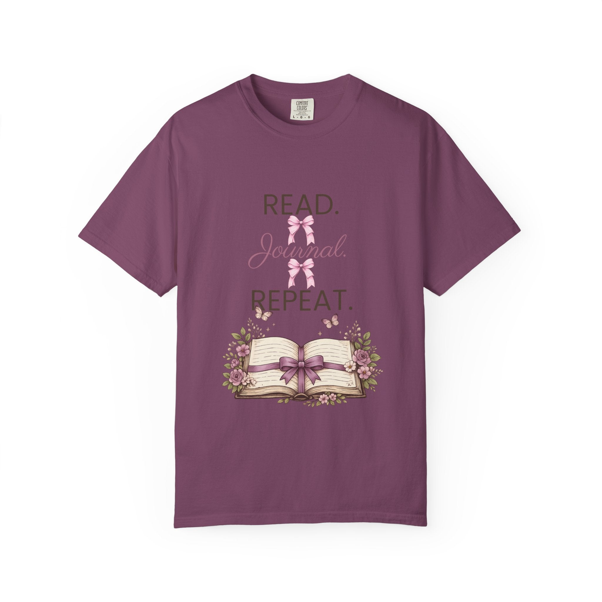 Floral Booklover Tee | Read Journal Repeat Book Lover T-Shirt