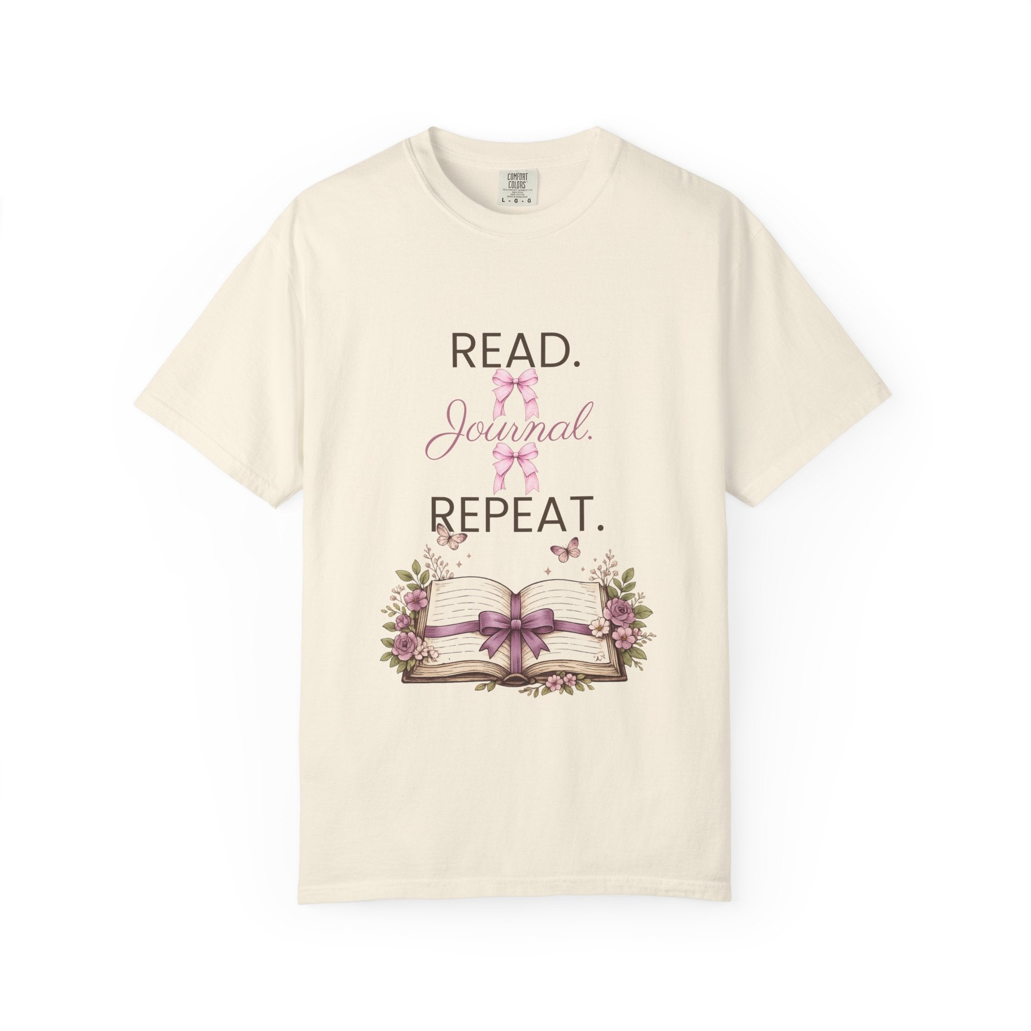 Floral Booklover Tee | Read Journal Repeat Book Lover T-Shirt