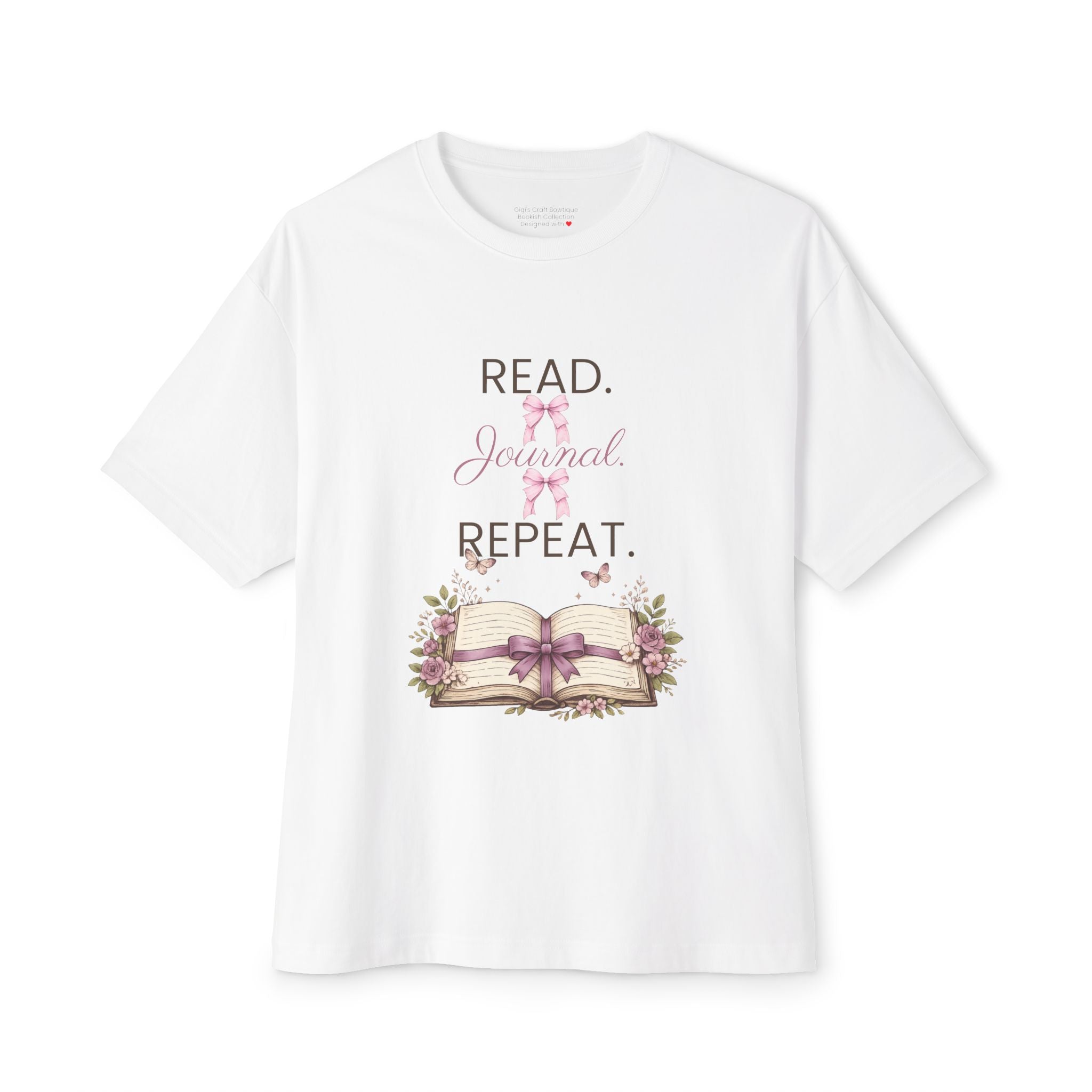 Read Journal Repeat Boxy Tee | Bookish Gift for Book Lovers