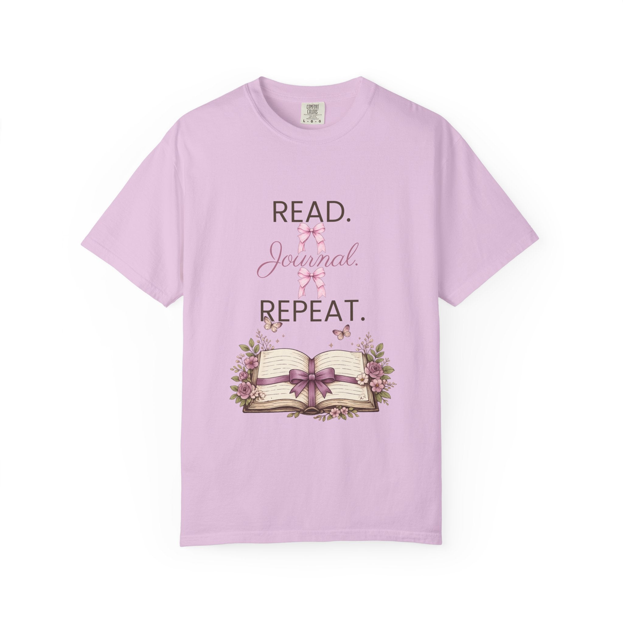 Floral Booklover Tee | Read Journal Repeat Book Lover T-Shirt