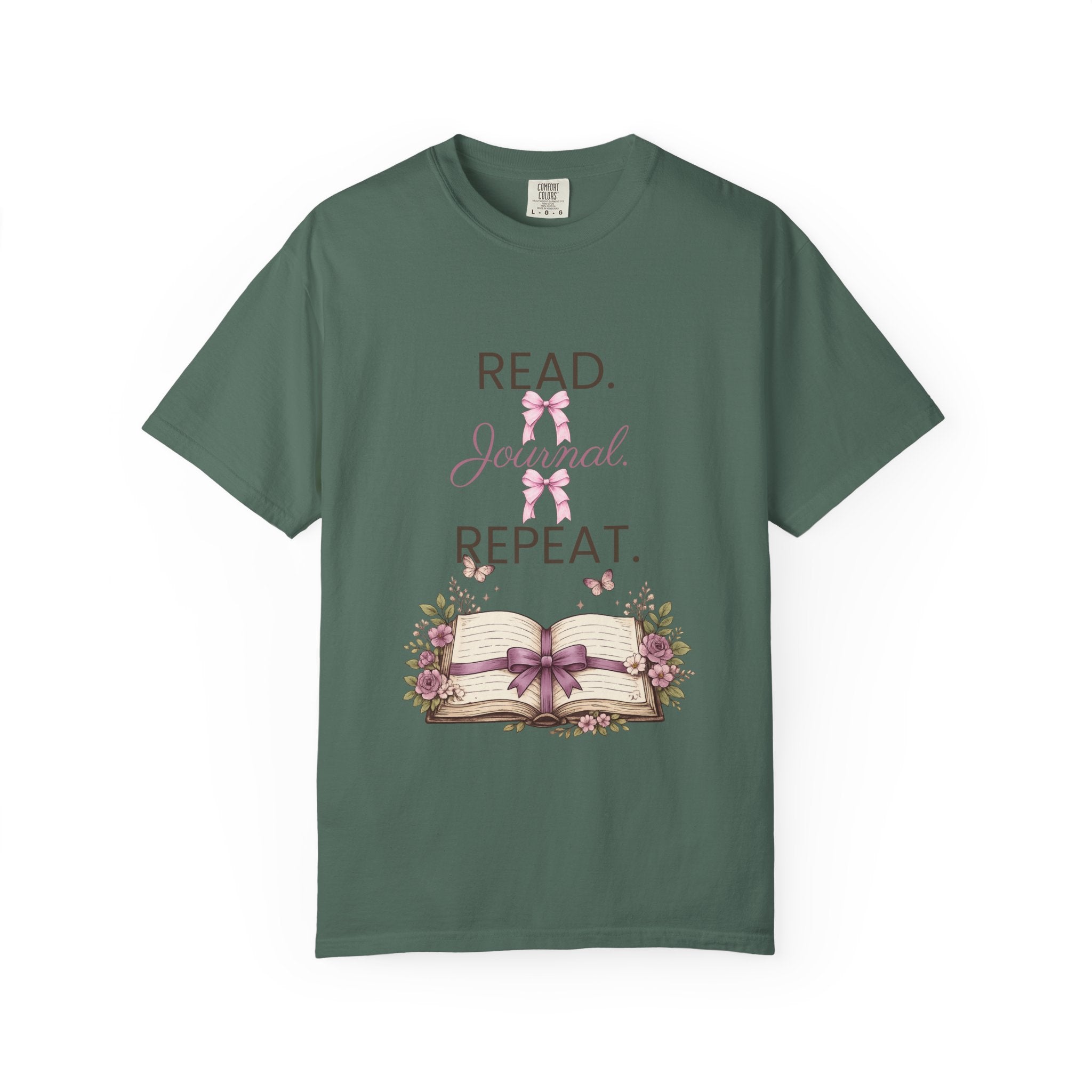 Floral Booklover Tee | Read Journal Repeat Book Lover T-Shirt