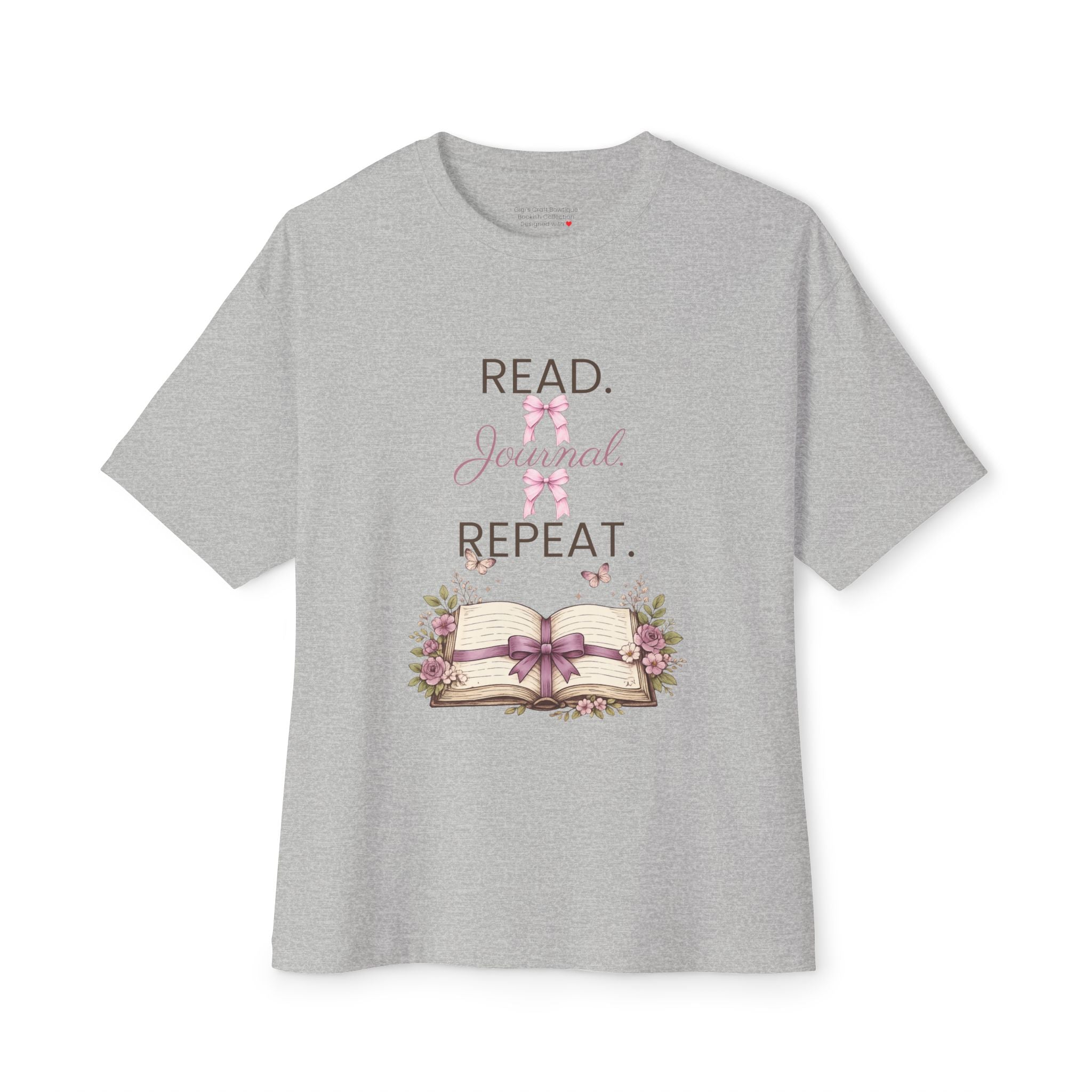 Read Journal Repeat Boxy Tee | Bookish Gift for Book Lovers