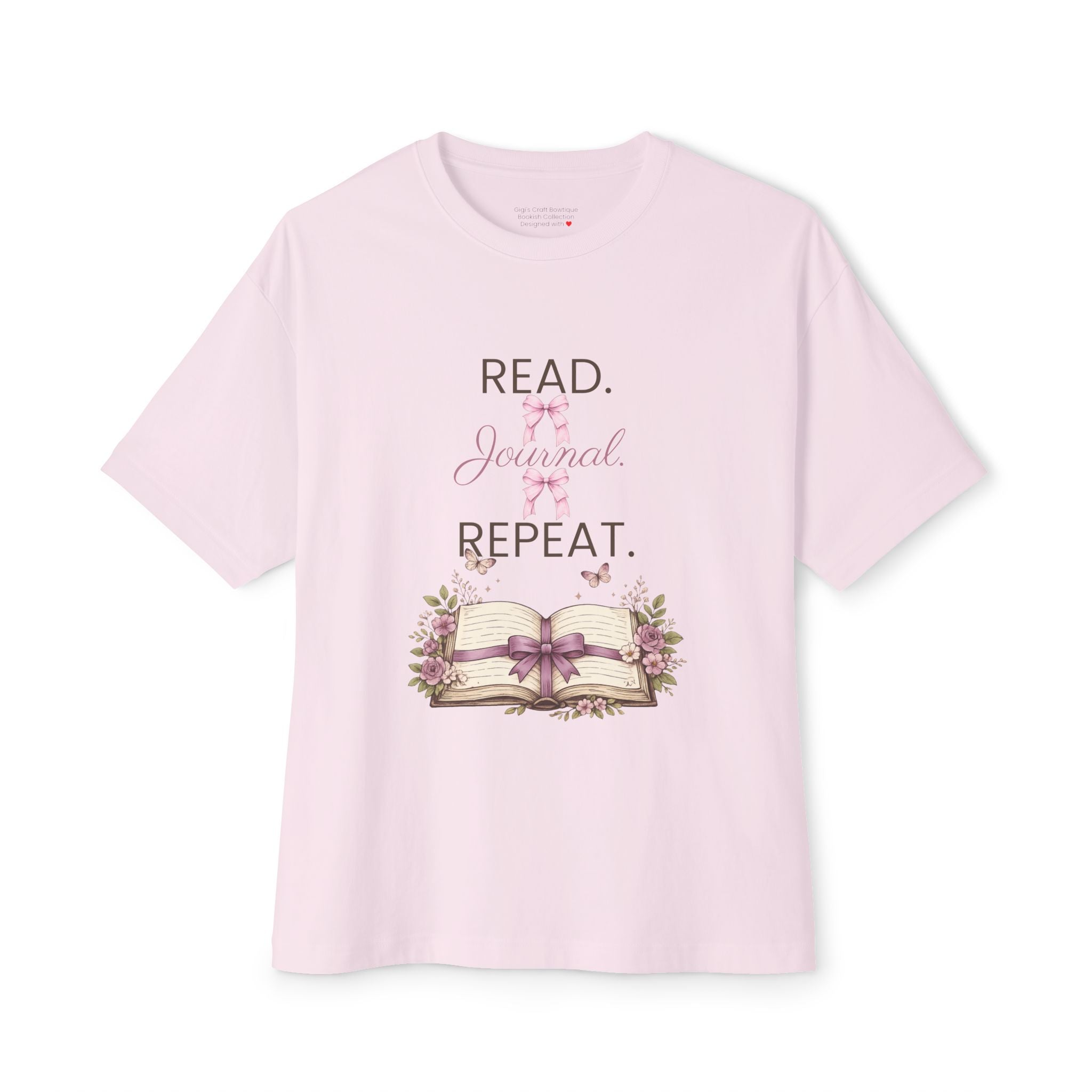Read Journal Repeat Boxy Tee | Bookish Gift for Book Lovers