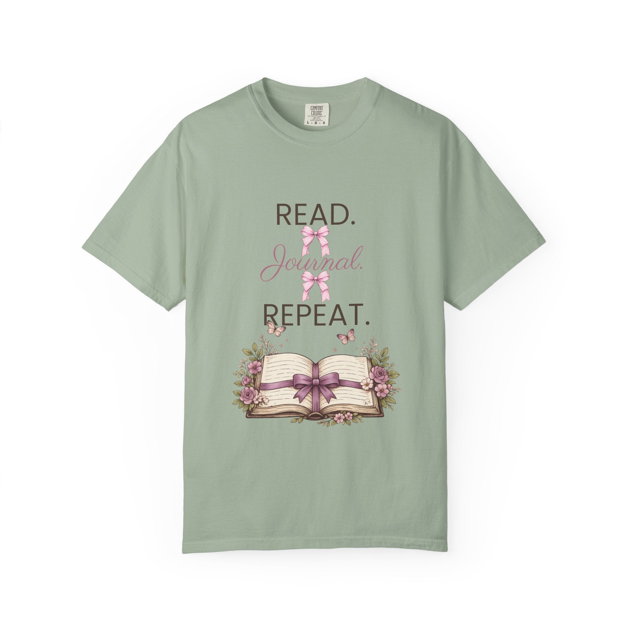 Floral Booklover Tee | Read Journal Repeat Book Lover T-Shirt
