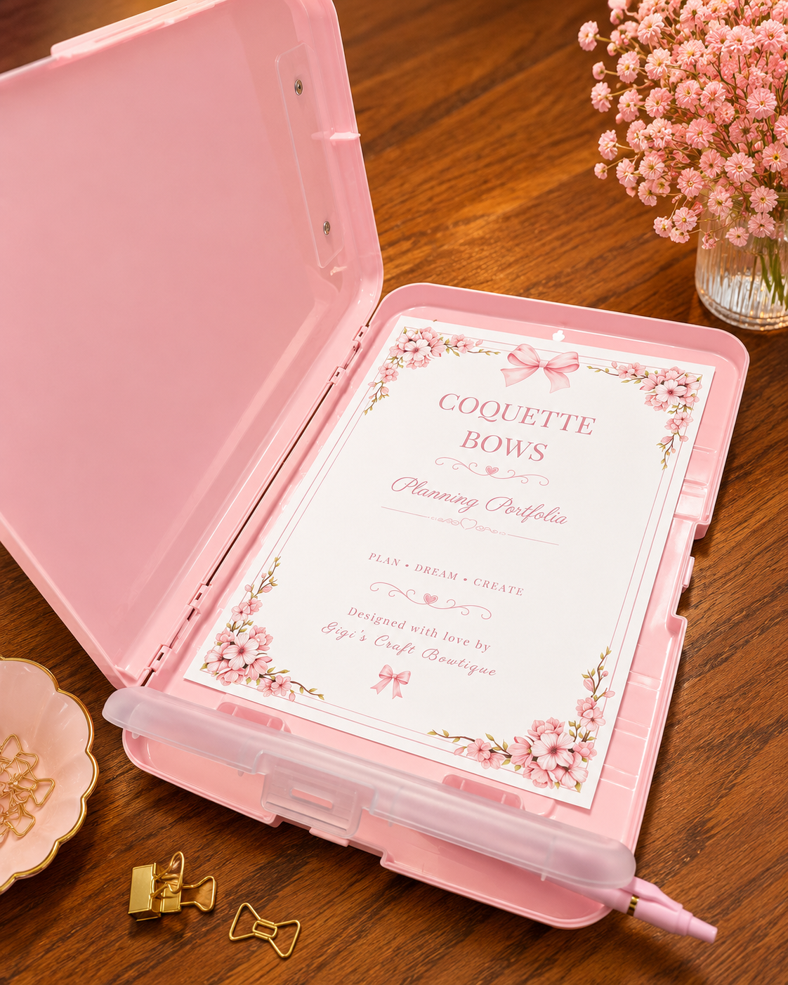 Coquette Bows Notepad Collection | Handmade Tear-Off Planner & Notes Portfolio