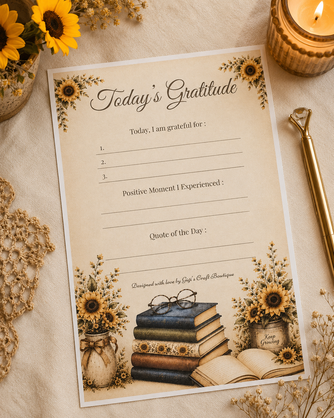 Sunflower Days Journal Gift Box