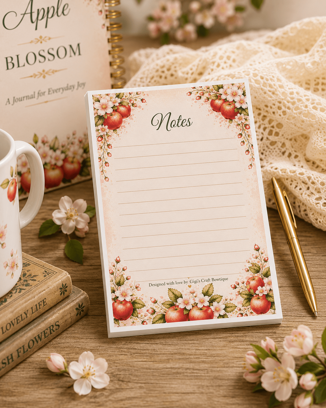 Apple Blossom Journal Gift Box - Gigi’s Craft Bowtique