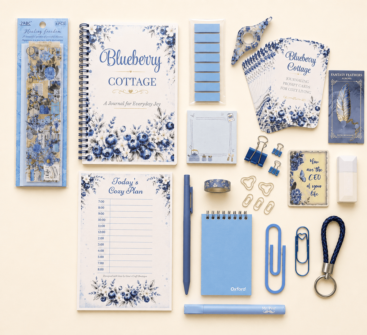 Blueberry Cottage Journal Gift Box - Gigi’s Craft Bowtique