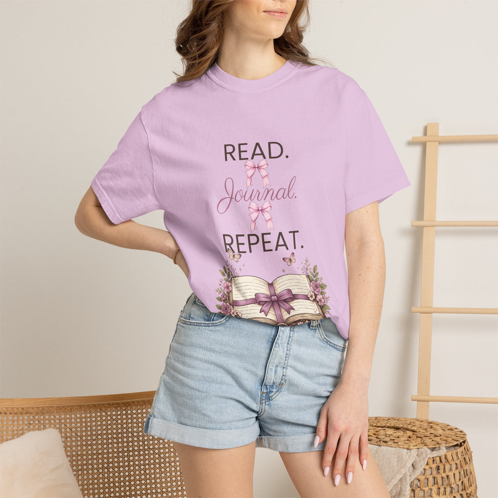 Floral Booklover Tee | Read Journal Repeat Book Lover T-Shirt - Gigi’s Craft Bowtique