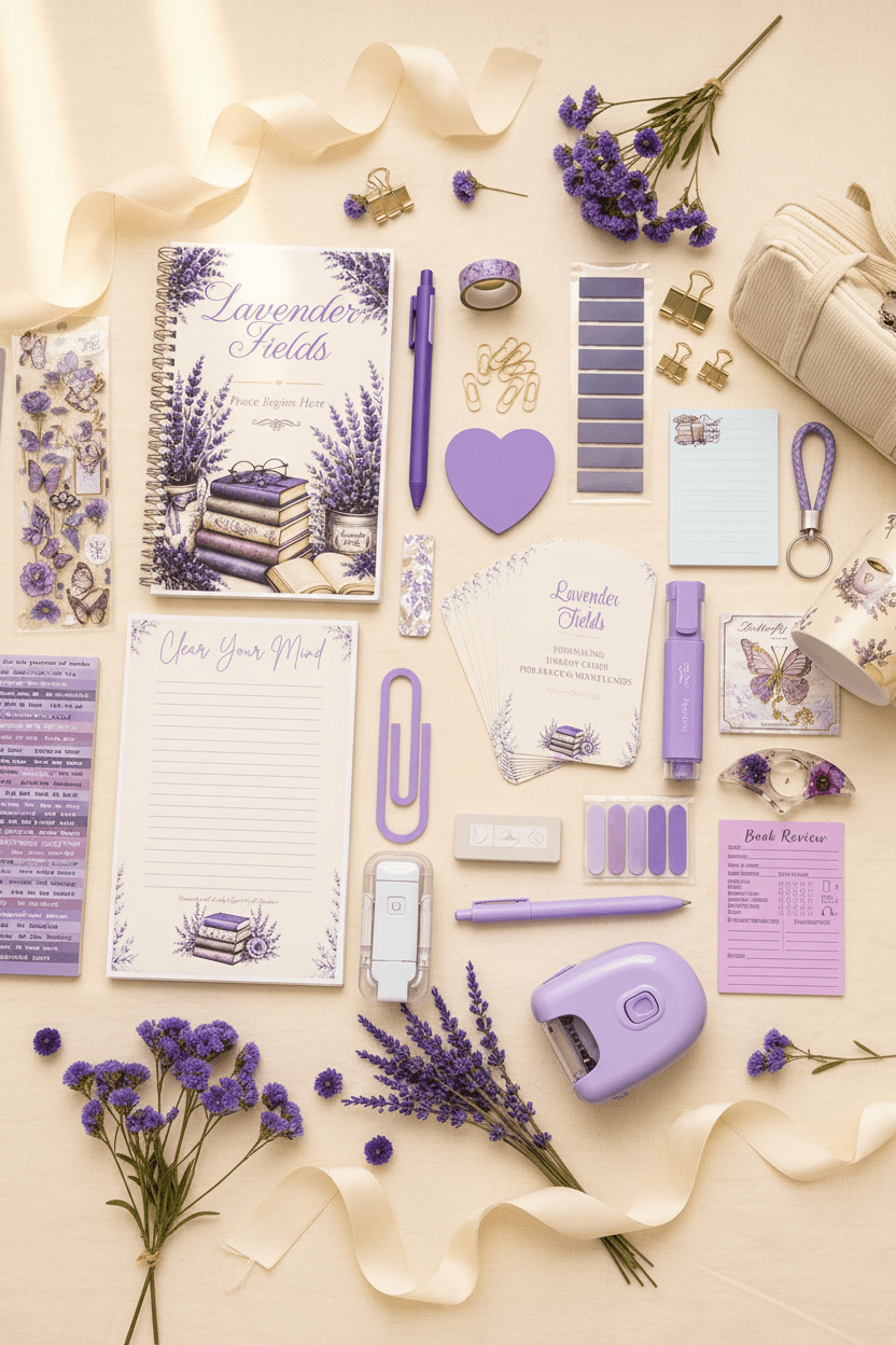 Lavender Fields Journal Gift Box - Gigi’s Craft Bowtique