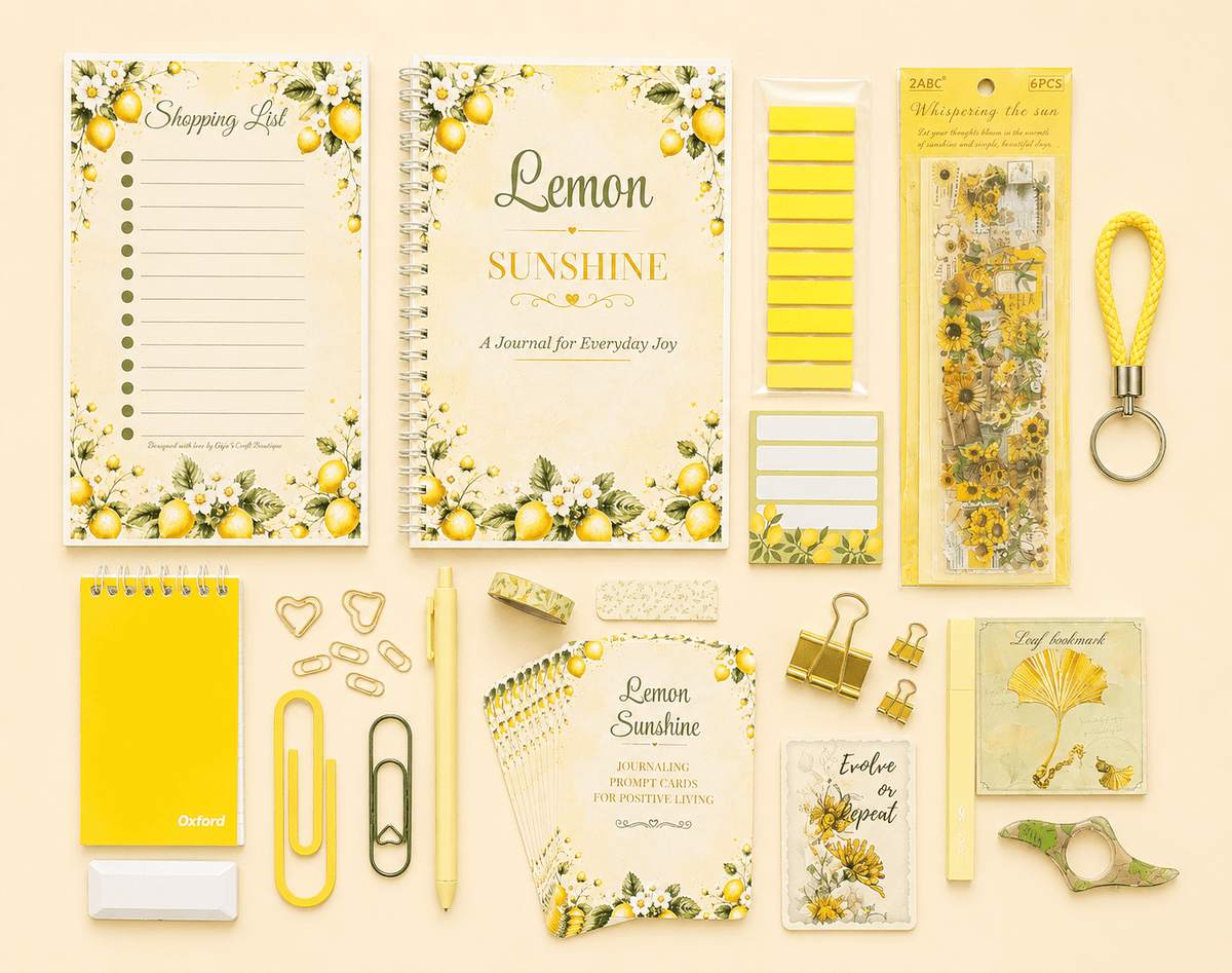 Lemon Sunshine Journal Gift Box - Gigi’s Craft Bowtique