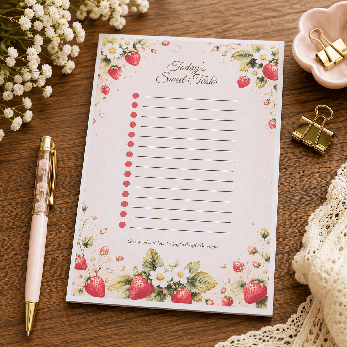 Strawberry Sweet Life Journal Gift Box - Gigi’s Craft Bowtique