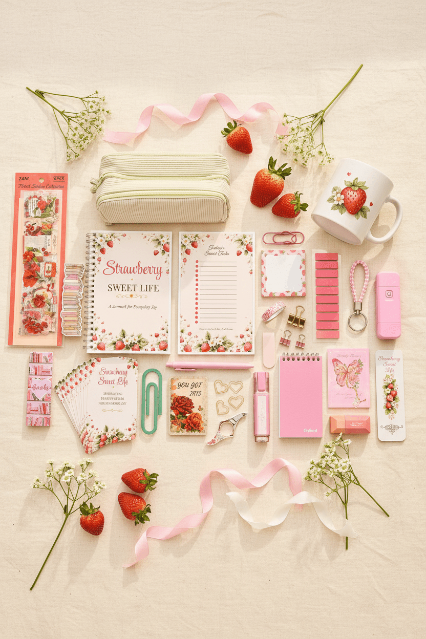 Strawberry Sweet Life Journal Gift Box - Gigi’s Craft Bowtique