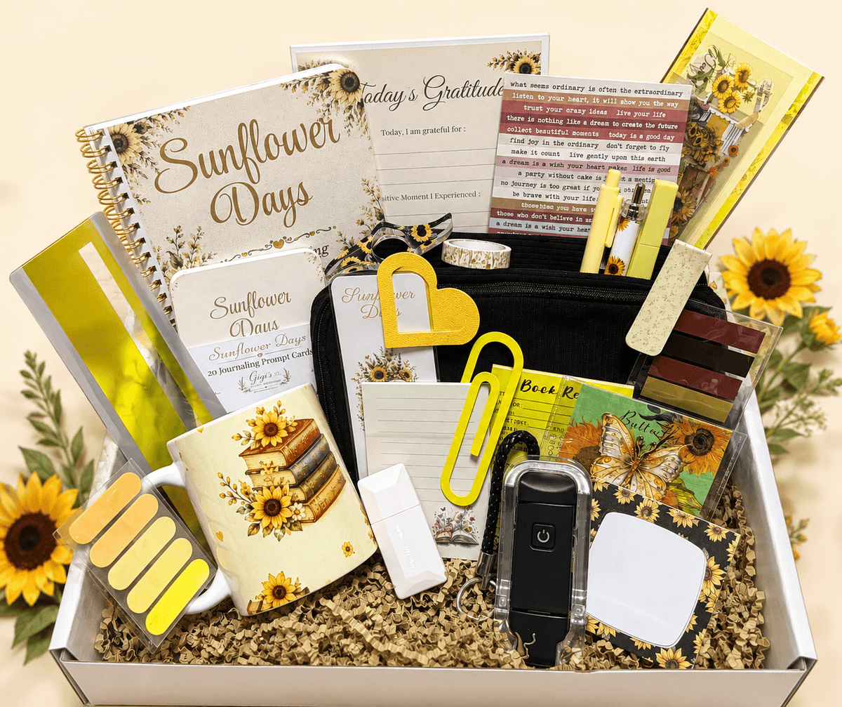 Sunflower Days Journal Gift Box - Gigi’s Craft Bowtique
